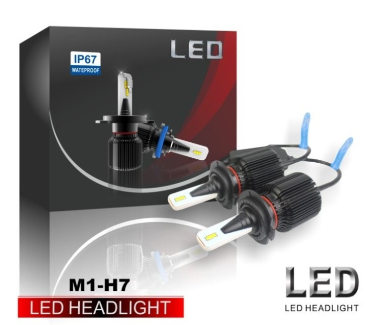 LED-konvertering M1, H7, 20W/lampa, 4000LM, 2-pack i gruppen Bil / Bilbelysning / LED-fjernlys og -nærlys hos TP E-commerce Nordic AB (38-29134)