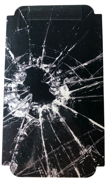 Skin for Iphone X/XS Shattered glass - Svart i gruppen SMARTTELEFON & NETTBRETT / Mobilbeskyttelse / Apple / iPhone X/XS / Deksel hos TP E-commerce Nordic AB (38-29212)