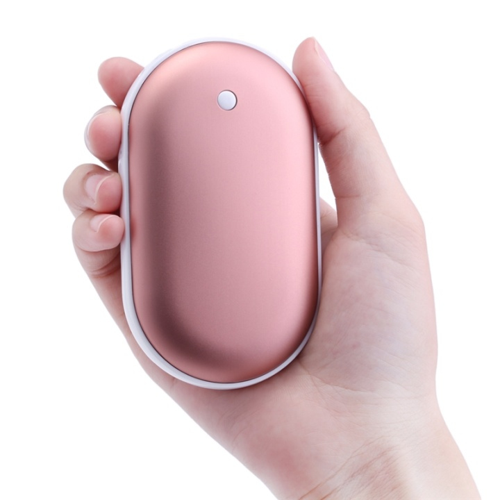 Powerbank og håndvarmer i ett, 5000 mAh - Rosa i gruppen SPORT, FRITID & HOBBY / Morsomme produkter / Smarte produkter hos TP E-commerce Nordic AB (38-29236)