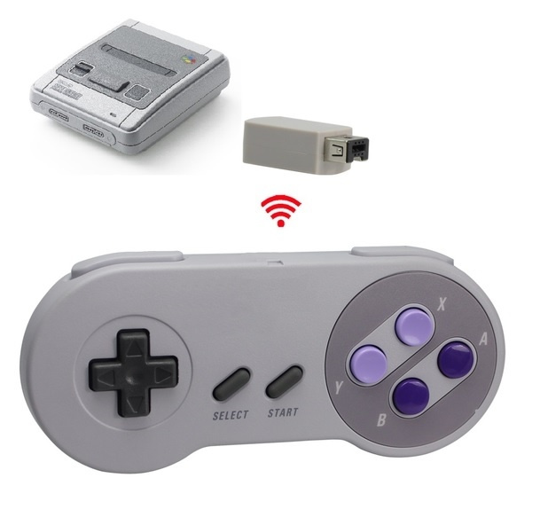 Trådløs håndkontroller for SNES Mini Classic Edition i gruppen Elektronikk / TV-spill & tilbehør / Nintendo SNES Classic Mini hos TP E-commerce Nordic AB (38-29380)