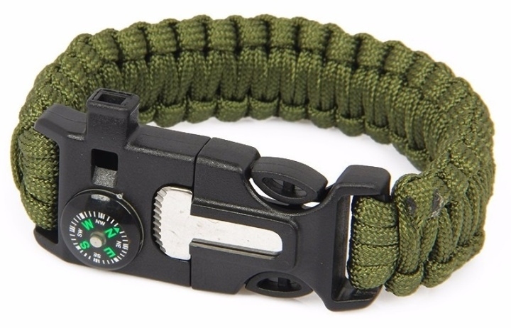 Survival Armbånd - Militærgrønt i gruppen SPORT, FRITID & HOBBY / Morsomme produkter / Smarte produkter hos TP E-commerce Nordic AB (38-29410)