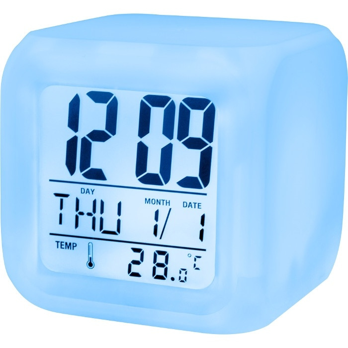 Setty digital väckarklocka med datum & temperatur, skiftar färg i gruppen HJEM, HUS OG HAGE / Klokker & Teller / Vekkerklokker hos TP E-commerce Nordic AB (38-29717)