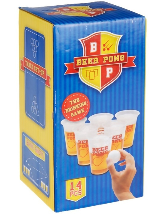 Beerpong - Paket med 2st bollar och 12 plastmuggar i gruppen HJEM, HUS OG HAGE / Hageprodukter / Annet hos TP E-commerce Nordic AB (38-29773)