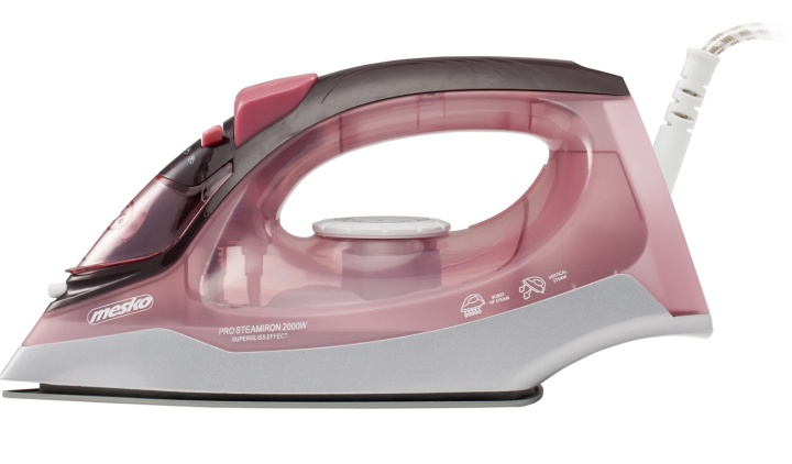 Mesko rosa dampstrykejern, 2600 W i gruppen HJEM, HUS OG HAGE / Omsorg for klær (Finns inte riktigt något norskt ord för detta...) / Strykejern hos TP E-commerce Nordic AB (38-29873)