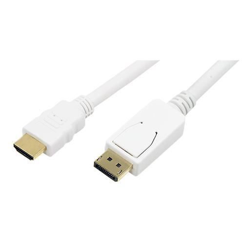 LogiLink DisplayPort -> HDMI 2m Hvit i gruppen Datautstyr / Kabler og adaptere / DisplayPort / Kabler hos TP E-commerce Nordic AB (38-32670)