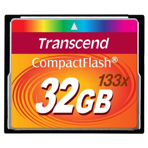 Transcend CompactFlash32GB 133x (TS32GCF133) i gruppen Elektronikk / Lagringsmedia / Minnekort / Compact Flash hos TP E-commerce Nordic AB (38-33011)