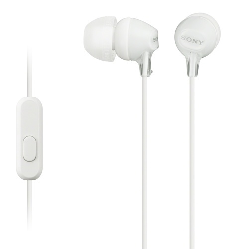 Sony Headset in-ear MDR-EX15AP Vit (MDREX15APW.CE7) i gruppen Elektronikk / Lyd & Bilde / Hodetelefoner & Tilbehør / Hodetelefoner hos TP E-commerce Nordic AB (38-33147)