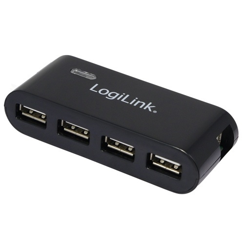 LogiLink USB 2.0-hub 4-port Svart (UA0085) i gruppen Datautstyr / Datamaskin Tilbehør / USB-Hubs hos TP E-commerce Nordic AB (38-33594)