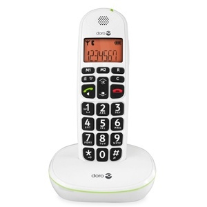 Doro PhoneEasy 100w hvit (5539000) i gruppen Elektronikk / Lyd & Bilde / Fast telefoni / Trådløs Telefoner hos TP E-commerce Nordic AB (38-34508)