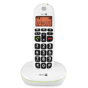 Doro PhoneEasy 100w Vit (5539000) i gruppen Elektronikk / Lyd & Bilde / Fast telefoni / Trådløs Telefoner hos TP E-commerce Nordic AB (38-34508)