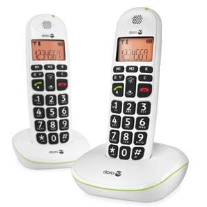 Doro PhoneEasy 100w Duo Hvit (5547) i gruppen Elektronikk / Lyd & Bilde / Fast telefoni / Trådløs Telefoner hos TP E-commerce Nordic AB (38-34544)