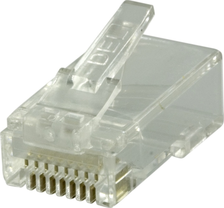 DELTACO RJ45 kontakt for patchkabel, Cat6 UTP, 2-delt,20-pack i gruppen Datautstyr / Kabler og adaptere / Nettverk / Adaptere og koblinger hos TP E-commerce Nordic AB (38-35198)