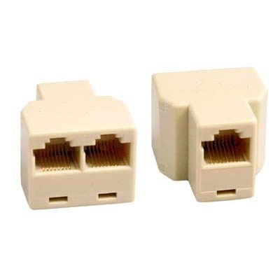 DELTACO treveiskobling 8P/8C RJ45,beige i gruppen Datautstyr / Kabler og adaptere / Nettverk / Adaptere og koblinger hos TP E-commerce Nordic AB (38-35209)