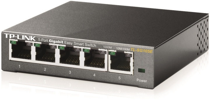 TP-LINK nettverkssvitsj 5x10/100/1000 Mbps (TL-SG105E) i gruppen Datautstyr / Nettverk / Switcher hos TP E-commerce Nordic AB (38-35299)