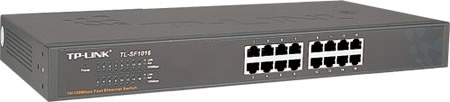 TP-LINK nettverkssvitsj, 16-port, 10/100 Mbps, RJ45, 19 (TL-SF1016) i gruppen Datautstyr / Nettverk / Switcher hos TP E-commerce Nordic AB (38-35300)