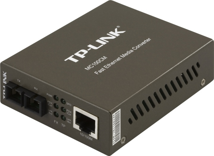 TP-LINK, Fiber SC multimode - TP(RJ45), 10/100 Mbps, 2 km i gruppen Datautstyr / Nettverk / Mediakonvertere hos TP E-commerce Nordic AB (38-35321)
