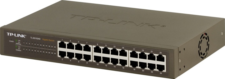 TP-LINKnettverkssvitsj, 24-port 10/100/1000 Mbps (TL-SG1024D) i gruppen Datautstyr / Nettverk / Switcher hos TP E-commerce Nordic AB (38-35331)