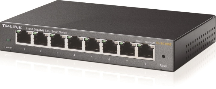 TP-LINKnettverkssvitsj, Easy smart 8x10/100/1000 Mbps (TL-SG108E) i gruppen Datautstyr / Nettverk / Switcher hos TP E-commerce Nordic AB (38-35334)