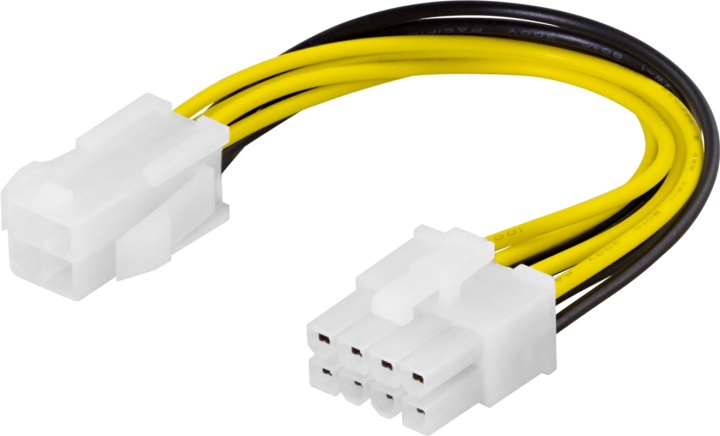 DELTACO adapterkabel 4-pin til ATX12V til 8-pin EPS12V 10cm i gruppen Datautstyr / Kabler og adaptere / Intern / Strømkabler og adaptere hos TP E-commerce Nordic AB (38-37162)