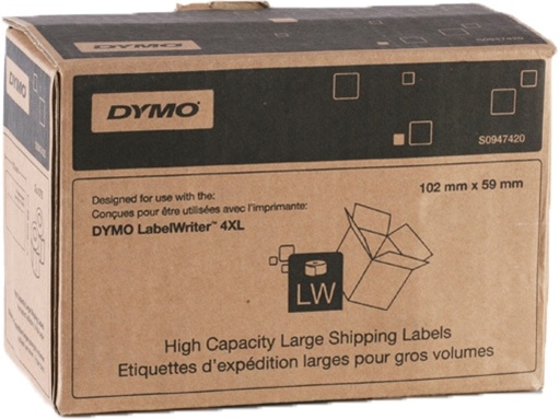 DYMO High Capacity Large Shipping 102x59mm (2 rolls) i gruppen Datautstyr / Skrivere og tilbehør / Skrivere / Merkemaskiner og tilbehør / Skrive og tilbehør hos TP E-commerce Nordic AB (38-37216)