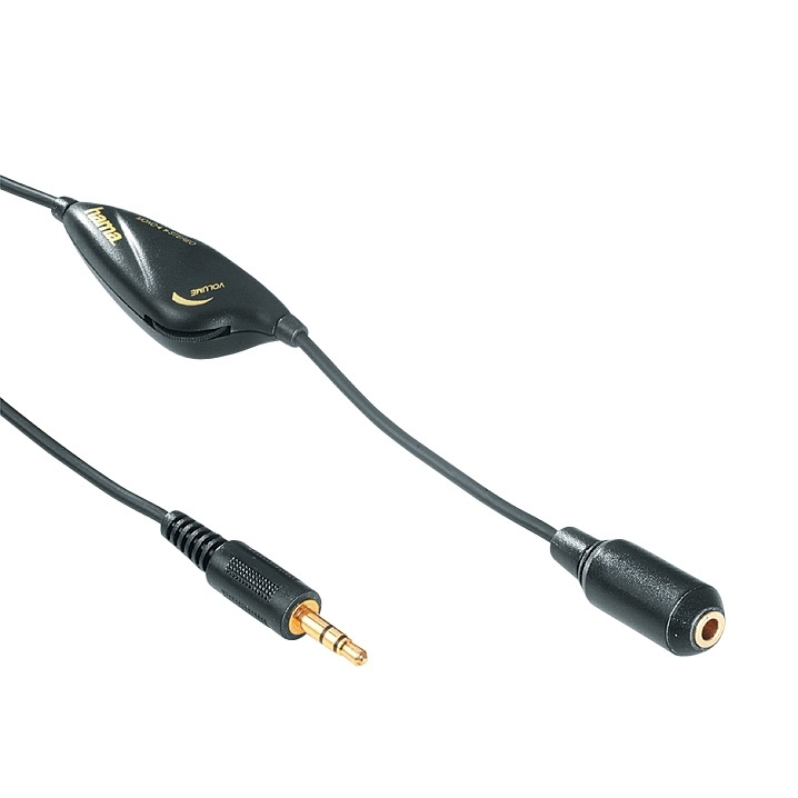 Hama Kabel 3,5mm-3,5mm 3 m Hane-Hona Med Volymregl. TL i gruppen Elektronikk / Kabler og adaptere / Lyd analog / 3,5 mm hos TP E-commerce Nordic AB (38-37996)