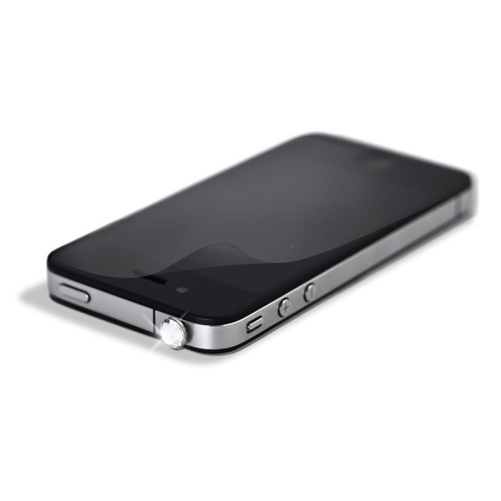 WHITE DIAMONDS 3,5mm PIN Hvit ink iPhone4 glitterskjermfolie i gruppen SMARTTELEFON & NETTBRETT / Mobilbeskyttelse / Apple / iPhone 4/4S / Deksel hos TP E-commerce Nordic AB (38-38738)