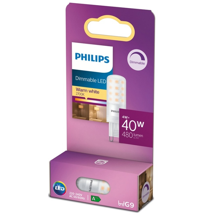 Philips LED G9 Kapsel 40W Dimbar 480lm i gruppen Elektronikk / Lys / LED-lys hos TP E-commerce Nordic AB (38-38756)