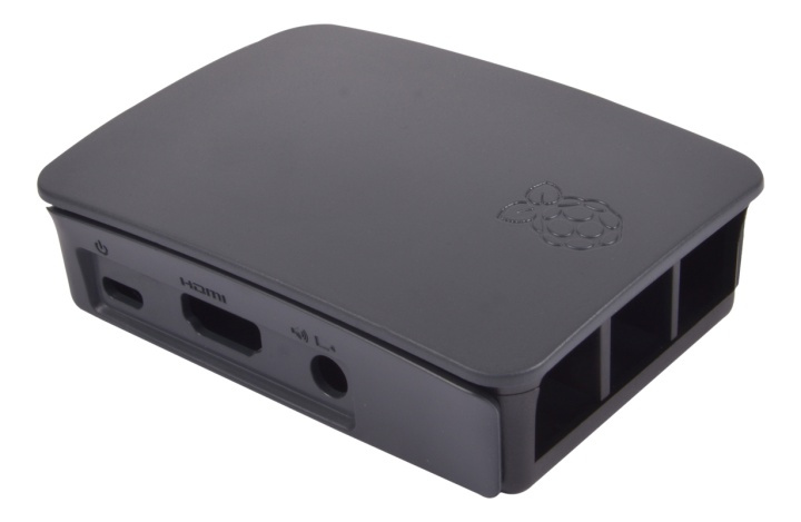 Raspberry Pi Official Case Black/Grey i gruppen Datautstyr / PC-Komponenter / Raspberry Pi hos TP E-commerce Nordic AB (38-38952)