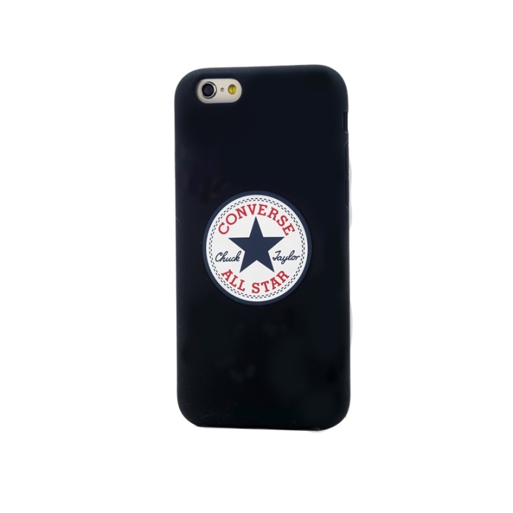 Converse Case Silicone iPhone 6/7/8/SE Svart i gruppen SMARTTELEFON & NETTBRETT / Mobilbeskyttelse / Apple / iPhone 6/6S / Deksel hos TP E-commerce Nordic AB (38-39066)