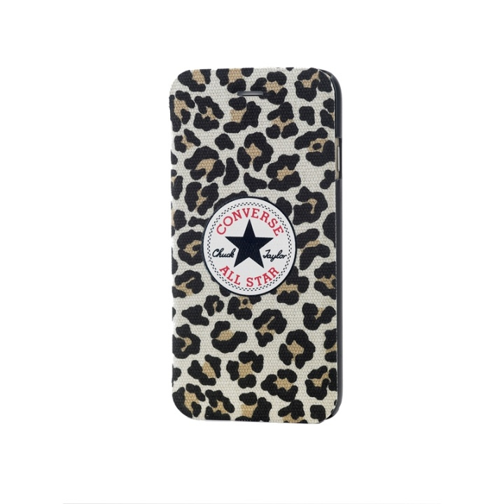 Converse Case Canvas iPhone 6/7/8/SE Leopard i gruppen SMARTTELEFON & NETTBRETT / Mobilbeskyttelse / Apple / iPhone 6/6S / Flippdeksel hos TP E-commerce Nordic AB (38-39071)