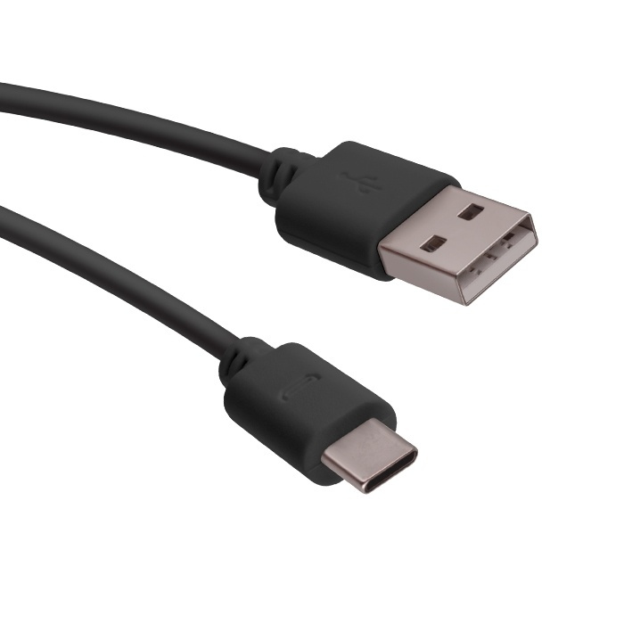Forever USB-kabel, typ C, 1 meter, svart i gruppen Datautstyr / Kabler og adaptere / USB / USB-C hos TP E-commerce Nordic AB (38-39232)