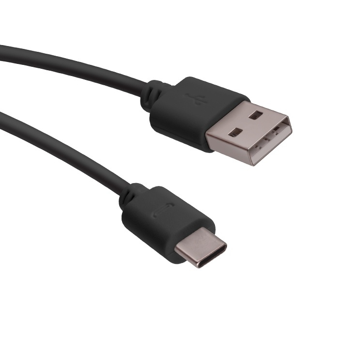Forever USB-kabel, type C, 1 meter, svart i gruppen Datautstyr / Kabler og adaptere / USB / USB-C hos TP E-commerce Nordic AB (38-39232)