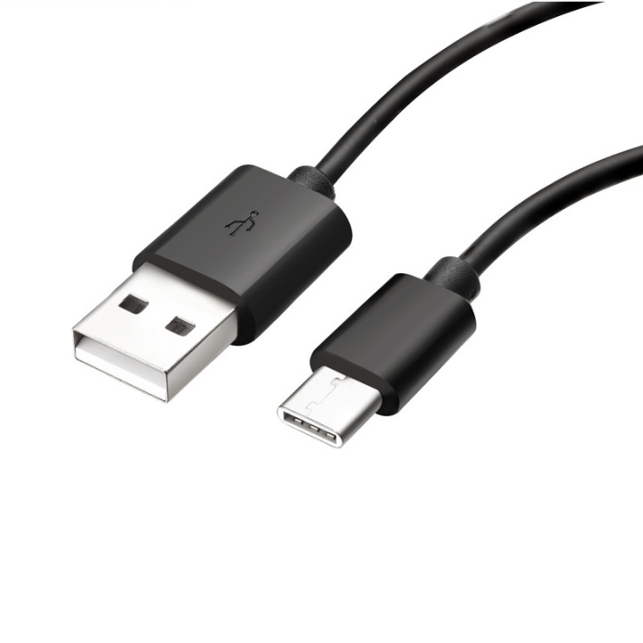 USB-kabel, USB A hann til Type C, 1 meter, Svart i gruppen Datautstyr / Kabler og adaptere / USB / USB-C hos TP E-commerce Nordic AB (38-39269)