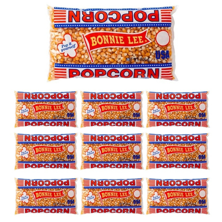 Bonnie Lee Popcorn, Opoppade, 500 g x 10-pack i gruppen SPORT, FRITID & HOBBY / Morsomme produkter / Godteri hos TP E-commerce Nordic AB (38-39356PKT)