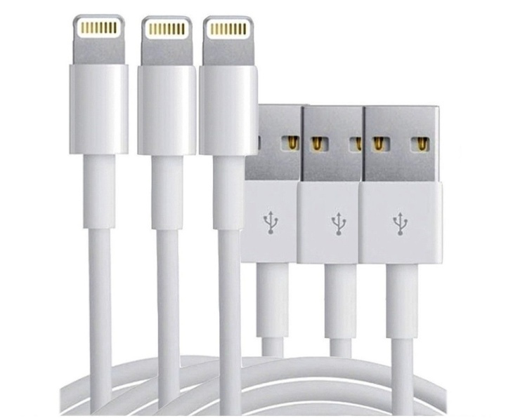 USB-kabler av ekstra høy kvalitet for iPhone og iPad, 1 meter (3-pk) i gruppen SMARTTELEFON & NETTBRETT / Ladere og Kabler / Kabler / Kabler Lightning hos TP E-commerce Nordic AB (38-39380)