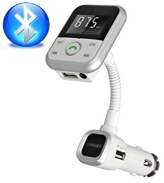 FM-sender med Bluetooth-handsfree og billader (Silver) i gruppen Bil / Billyd & Multimedia / FM-Sender hos TP E-commerce Nordic AB (38-39394)