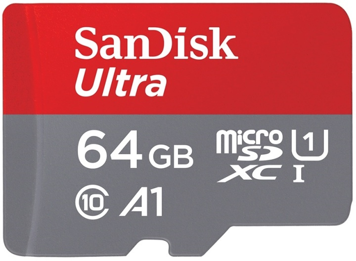 SanDisk Ultra microSDXC 64GB, 100MB/s, A1, Klass 10/UHS-1 i gruppen Elektronikk / Lagringsmedia / Minnekort / MicroSD/HC/XC hos TP E-commerce Nordic AB (38-39429)