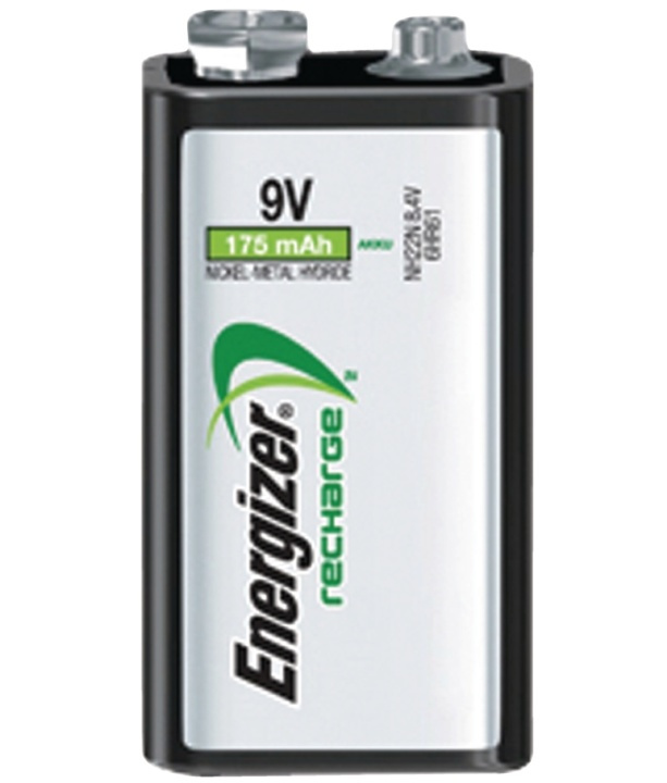 Energizer Oppladbare batteri E-blokk | 8.4 V DC | 175 mAh | Forhånds ladet | 1-Blister | 6HR61 | Sølv i gruppen Elektronikk / Batterier & Ladere / Oppladbare batterier / Andre hos TP E-commerce Nordic AB (38-40449)