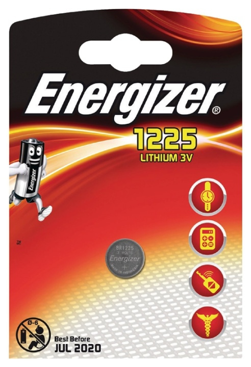 Energizer Lithium Knappecellebatteri BR1225 | 3 V | 1-Blister i gruppen Elektronikk / Batterier & Ladere / Batterier / knappcelle hos TP E-commerce Nordic AB (38-40451)