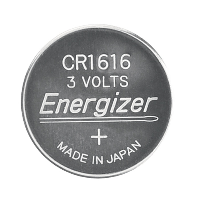 Energizer Lithium knappecellebatteri CR1616 | 3 V DC | 60 mAh | 1-Blister | Sølv i gruppen Elektronikk / Batterier & Ladere / Batterier / knappcelle hos TP E-commerce Nordic AB (38-40463)