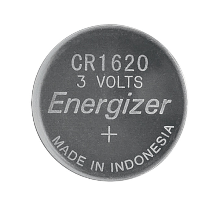 Energizer Lithium knappecellebatteri CR1620 | 3 V DC | 81 mAh | 1-Blister | Sølv i gruppen Elektronikk / Batterier & Ladere / Batterier / knappcelle hos TP E-commerce Nordic AB (38-40464)