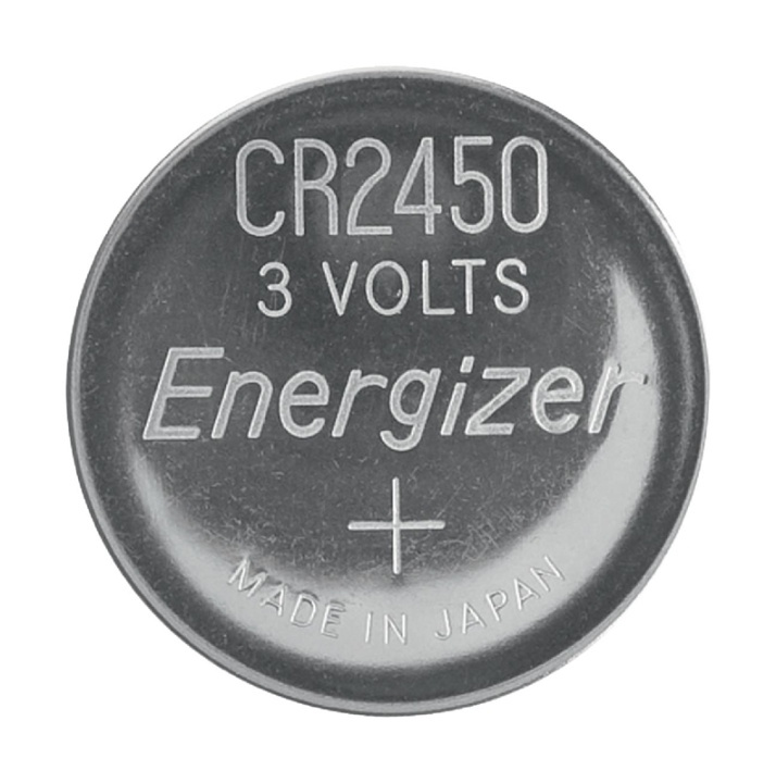 Energizer Lithium knappecellebatteri CR2450 | 3 V DC | 620 mAh | 2-Blister | Sølv i gruppen Elektronikk / Batterier & Ladere / Batterier / knappcelle hos TP E-commerce Nordic AB (38-40473)