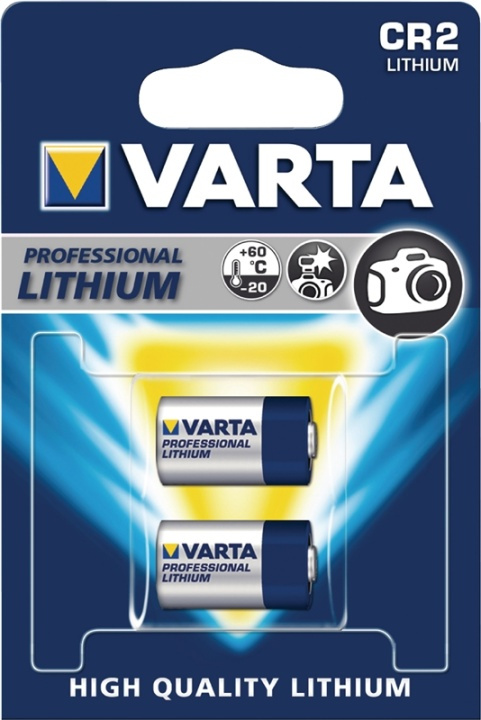 Varta Litiumbatteri CR2 3 V 2-Blister i gruppen Elektronikk / Batterier & Ladere / Batterier / Andre hos TP E-commerce Nordic AB (38-41952)