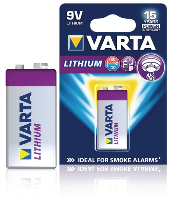 Varta Litiumbatteri 9 V | 1200 mAh | 1-Blister i gruppen Elektronikk / Batterier & Ladere / Batterier / 9V hos TP E-commerce Nordic AB (38-41957)