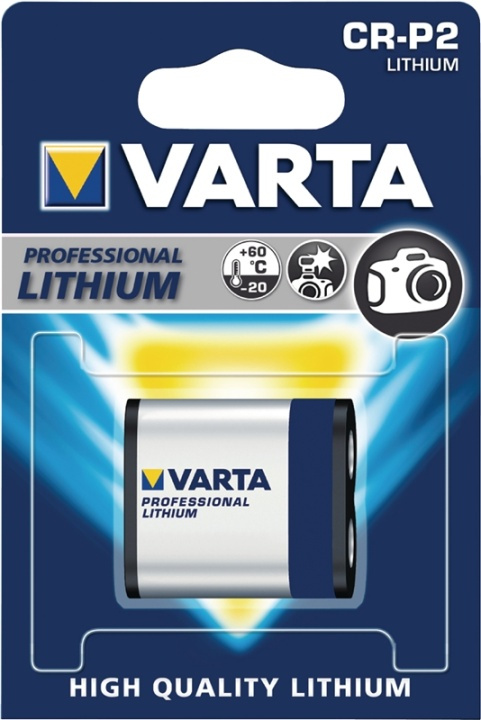 Varta Lithium Battery CR-P2 | 6 V DC | 1450 mAh | 1-Blister | Grå / Sølv i gruppen Elektronikk / Batterier & Ladere / Batterilader hos TP E-commerce Nordic AB (38-41958)