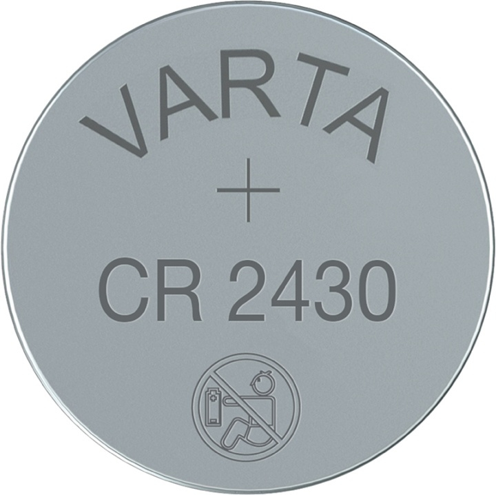 Varta Lithium knappecellebatteri CR2430 | 3 V DC | 290 mAh | 1-Blister | Sølv i gruppen Elektronikk / Batterier & Ladere / Batterier / knappcelle hos TP E-commerce Nordic AB (38-41984)