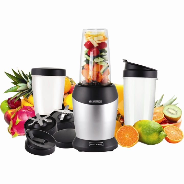 Champion Nutrition Blender 1000W MB100 Svart/sølv i gruppen HJEM, HUS OG HAGE / Husholdningsapparater / Matprosessorer og kjøkkenassistenter / Miksere og blendere hos TP E-commerce Nordic AB (38-42754)