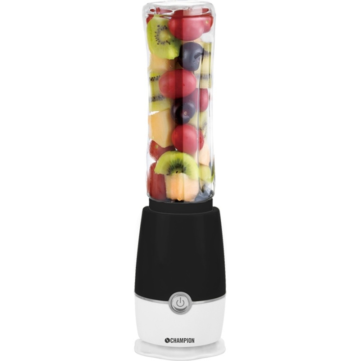 Champion Smoothie Maker 180W SM110 Svart/hvit i gruppen HJEM, HUS OG HAGE / Husholdningsapparater / Matprosessorer og kjøkkenassistenter / Miksere og blendere hos TP E-commerce Nordic AB (38-42783)