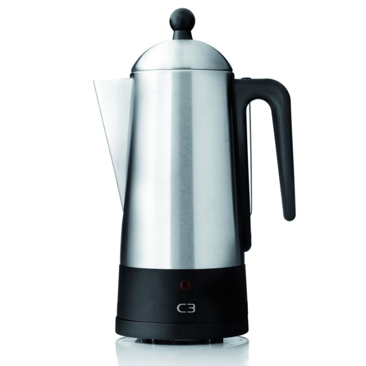 C3 Perkolator Design børstet rustfritt stål 10kp i gruppen HJEM, HUS OG HAGE / Husholdningsapparater / Kaffe og espresso / Kaffetraktere hos TP E-commerce Nordic AB (38-42850)