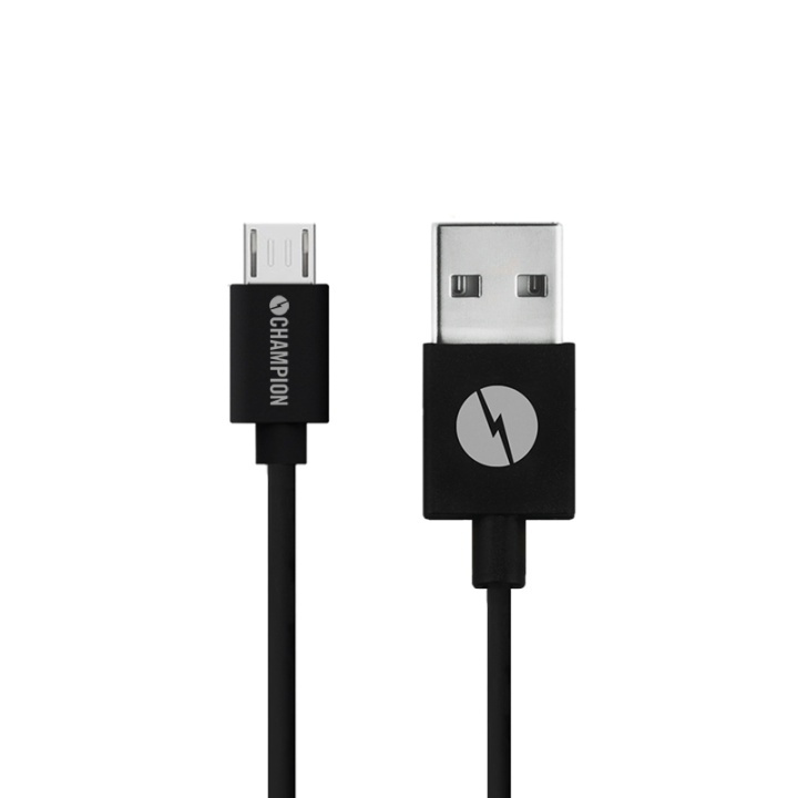 Champion USB-A til Micro-USB-kabel 1 m svart i gruppen Datautstyr / Kabler og adaptere / USB / Micro-USB / Kabler hos TP E-commerce Nordic AB (38-43018)